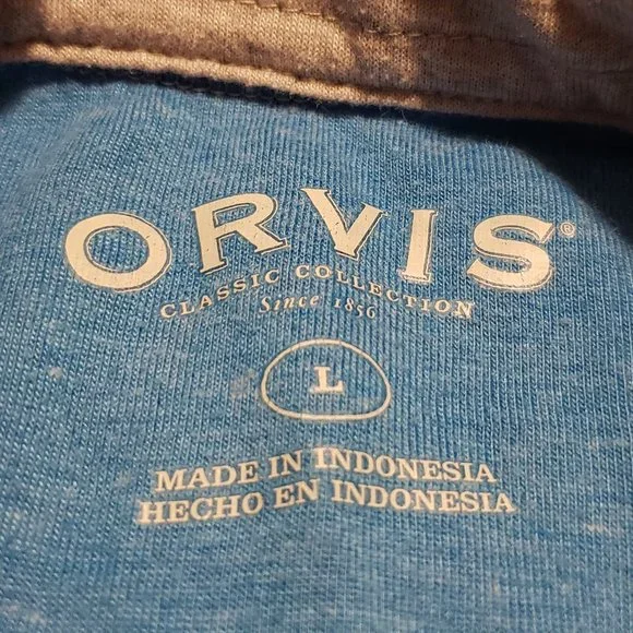 Orvis 1/4 Zip Pullover Sweater Gray Men's Large L Outdoor Hiking Fall Breathable - Picture 6 of 10